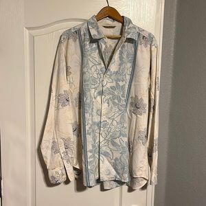 Mens Tommy Bahama long sleeved Hawaiian shirt